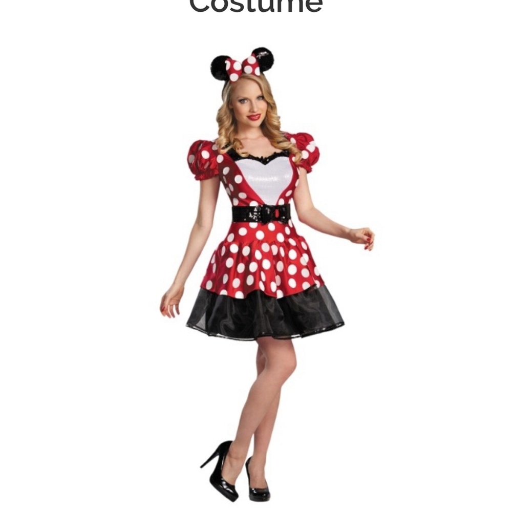 Disney Red and White Polka Dot Costume with Headband